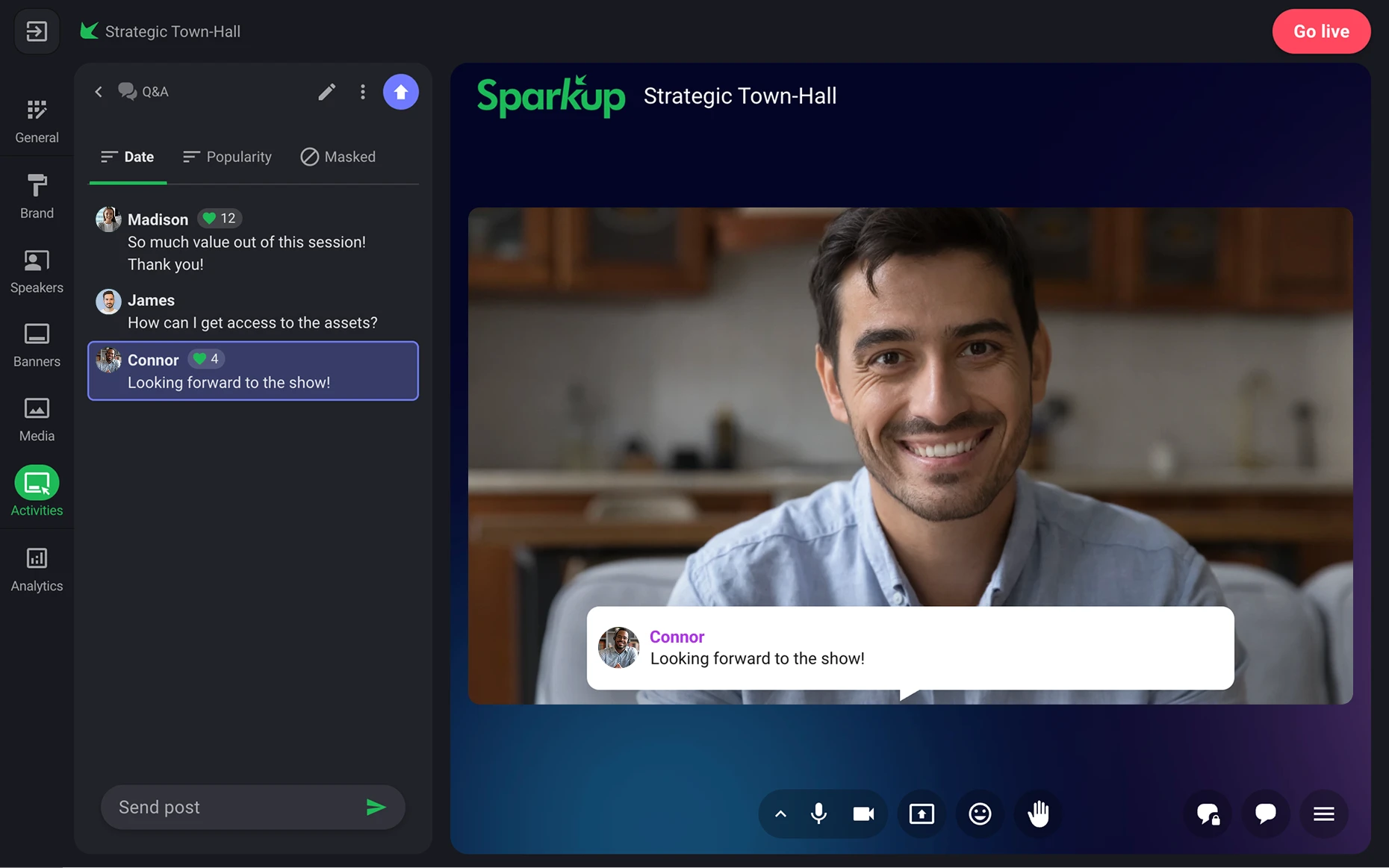 Sparkup Live Chat and Q&A